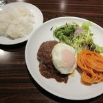 70's kitchen - 70'sハンバーグセット＋ライス（大盛り）2019.01.29