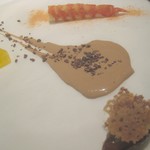 AZUR et MASA UEKI - フォアグラ、海老、ショコラシャンティ