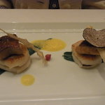 レストラン タテル ヨシノ - 帆立貝とセップ茸のポワレ　クリーム　ド　ポティロン