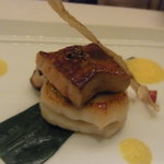 レストラン タテル ヨシノ - 帆立貝とセップ茸のポワレ　クリーム　ド　ポティロン