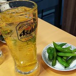 Gyouza Ichiba - ジャスミン杯と、お通しの枝豆