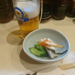 とん太 - ビールと特ヒレかつの上新香