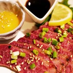 ♪Yukhoe style! Specially marbled rare wine beef Steak