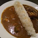 カレー風味 すずき - 小海老カレーと熟成チキンカレーのハーフ＆ハーフ