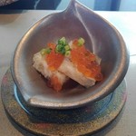 蔵 鉄板焼＆寿司 - 淡路産３年ふぐの煮凝り イクラ添え