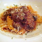 カーサ カルマ - 鹿肉の肉団子のトマトソースタリアテッレ（正式名称は失念）