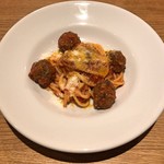 スガハラ - 米沢 猪のポルペッティーネ（ミートボール）のトマトソーススパゲッティ