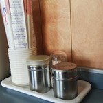 よし乃 永山店 - 薬味は一味とコショウ
                                これでよいと思う