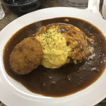 Omuraisu Ando Kafe Sutairu - カニクリームコロッケのデミグラスソースふわとろオムライス