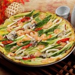 韓琉苑コース③：海鮮ネギチチミ一品料理(찌지미)