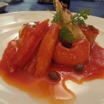 カジュアルフレンチ アミューズ - 海の幸のトマト煮込み　プッタネスカ風　127kcal