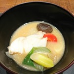 傳 - (2019年1月　訪問)酒粕の椀物。身体がより温まる～。