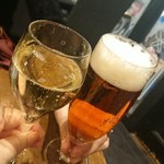 Genka Bisutoro Ban - よなよなエール290円とモエ800円で乾杯