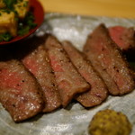 ぬる燗佐藤 - Ａ５ランク黒毛和牛炭火焼き　イチボ