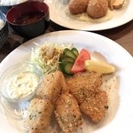 喫茶 赤いサニー - 週替りランチ 白身魚の香味フライ～タルタルソース～７８８円