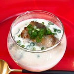 プレゼンテ スギ - ⑪トラフグのフラン（白子を擂り潰して漉したトラフグをガストロバックしてバターソテー）