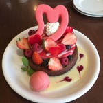 カフェ アクイーユ - 2019年2月　ベリーベリーパンケーキ