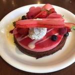 カフェ アクイーユ - 2019年2月　ベリーベリーパンケーキ