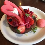 カフェ アクイーユ - 2019年2月　ベリーベリーパンケーキ