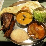 タンドール料理ひつじや - カバブ＆ラムチャップカレーセット1164円