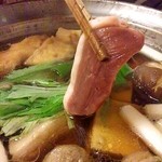 池の端 藪蕎麦 - 鴨も投入～。