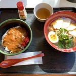 レストランミートアイランド - チャーシューメンとカレー丼¥900