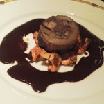 レ セゾン - 11.10.29雷鳥のアンペリアル風 栗の粉で作ったスペツレにトリュフのシャンティイ