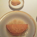 レ セゾン - 11.10.29クレープ スフレを洋梨のスープの上に キャラメルのグラス