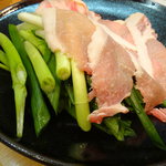 九条ネギと豚肉の鍋2