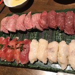 名古屋 名駅 肉寿司 - 肉寿司4種盛