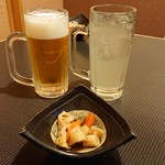 Wakadaishou - ビール、レモンサワー、筑前煮。