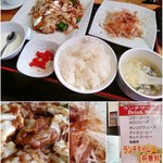 八福 - ホイコーロランチ（大根サラダ、ホットコーヒー）