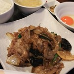 清来軒 - 肉炒めすき焼き風定食950円
