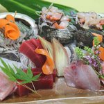 やすらぎの宿 はまゆう荘 - 料理写真:新鮮な魚介のお造り盛り合わせ