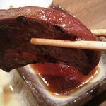 和牛 まつした - ●おまかせコース 8,500円(前菜・和牛ﾚｽﾃｰｷ・上塩ﾀﾝ・ﾈｷﾞ塩ﾀﾝｶﾙﾋﾞ・ｽﾃｰｷｶｯﾄ・焼しゃぶ・焼すき・ﾀﾚ焼・味噌焼比べ・和牛寿司)＋追加単品 ホルモン盛合せ 500円=9,000円 2019年01月