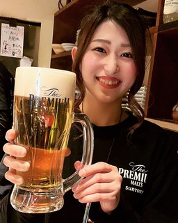 Hinata - 樽生超達人店のうまい生ビールが飲めます！！写真は大サイズ！なんと800円！