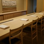 道人 - 檜の一枚板カウンター