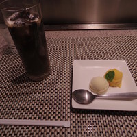 鉄板ダイニング織部 - 「デザートの2種シャーベット」2017年冬木立