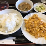 ようえん - 海老と玉子のオーロラ定食 850円