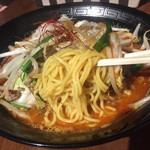 鉄板ダイニングZill - ユッケジャンラーメン(小ラたイス付き) 800円