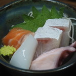 まるさん松本 - 定食の標準セット（お造り）