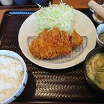 ごはん処 かつ庵 - 黒豚ロースかつ定食890円(税別)