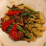 天祥 - 牛ヒレ肉の炒め　たらの芽添え