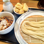 手打ちうどん円清 - 肉汁おろしと鳥天