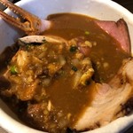 つけ麺一燈 - 蟹カレーつけ麺＋〆のチーズリゾット
