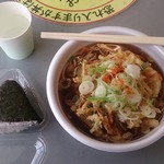 Kashiwaya - 天ぷら蕎麦450円と梅おにぎり150円