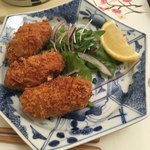 梅の花 - 牡蠣フライ。