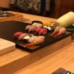 鮨駒 - 卓席の握り