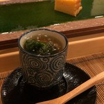 鮨駒 - アオサ入り茶碗蒸しと玉