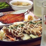 ふらいぱん - 大変お得な『サク飲みセット』　日替り料理４～５品＋ドリンク２杯　⇒　何と１２６０円は破格!!